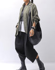 【bajra】 UNISEX LIGHT COTTON SHIRT BLOUSON SHORT 157QB01SH_MILITARY