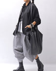 【bajra】 UNISEX LIGHT COTTON SHIRT BLOUSON SHORT 157QB01SH_BLACK