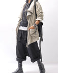 【RUNDHOLZ】 UNISEX WIDE SARROUEL ICONIC COTTON PANTS_BLACK