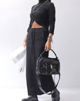【thom/krom】COTTON MODAL GATHER SHORT TOP WTS601_BLACK