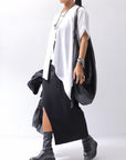 【thom/krom】 RIB COTTON SLIM FIT SKIRT WSK95_BLACK