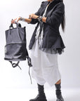 【PLÜ】 SUPER STRETCH COTTON DENIM HOODIE TULLE JACKET PL19_BLACK WASH