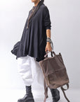 【PLÜ】 COTTON STRETCH TOP PL17T_BLACK