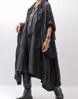 【NOSTRASANTISSIMA】 OVERSIZED DOLMAN SLEEVE DYED BLOUSE C143_GREY FADE