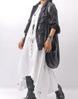 【NOSTRASANTISSIMA】 OVERSIZED DOLMAN SLEEVE DYED BLOUSE C143_GREY FADE