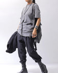 【thom/krom】 UNISEX SUPER STRETCH NYLON RIB PANTS MP29_BLACK