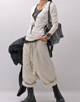 【NOSTRASANTISSIMA】 STRETCH COTTON FRONT BUTTON TOPS A124_OFF WHITE