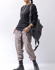 【thom/krom】 UNISEX SUPER STRETCH NYLON RIB PANTS MP29_EARTH BROWN