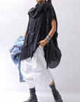 【PLÜ】 OVER SIZED COTTON STRETCH TOP 5019_BLACK