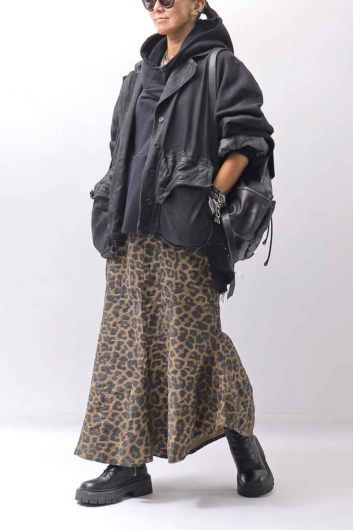 【RUNDHOLZ】 LEOPARDO STRETCH MERMAID SKIRT_LEOPARD CLOUD