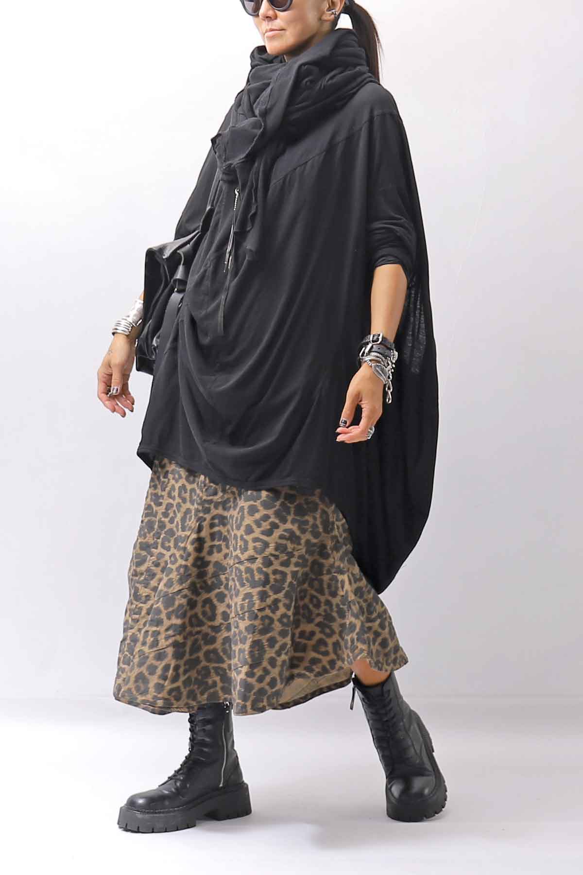 【RUNDHOLZ】 LEOPARDO STRETCH MERMAID SKIRT_LEOPARD CLOUD