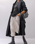 【studio b3】 UNISEX WRINKLE LINEN&COTTON BOX SARROUEL PANTS RBB1974_MILK