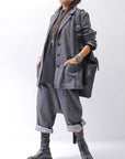【studio b3】 UNISEX COTTON DENIM RELAX FIT JACKET RBB2018_MARENGO(GREY WASH)