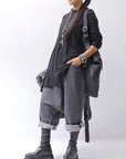 【studio b3】 UNISEX COTTON DENIM BOX SALLOUEL PANTS MPB1830_MARENGO(GREY WASH)
