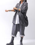 【studio b3】 UNISEX COTTON DENIM RELAX FIT JACKET RBB2018_MARENGO(GREY WASH)