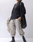 【RUNDHOLZ】 UNISEX SIDE TUCK ICONIC COTTON PANTS_SAND CLOUD