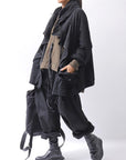【RUNDHOLZ】 UNISEX SIDE TUCK ICONIC COTTON PANTS_BLACK