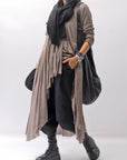 【studio b3】 ASYMMETRY TUNIC TOPS SHB2219_TRUFFLE OLD DYE
