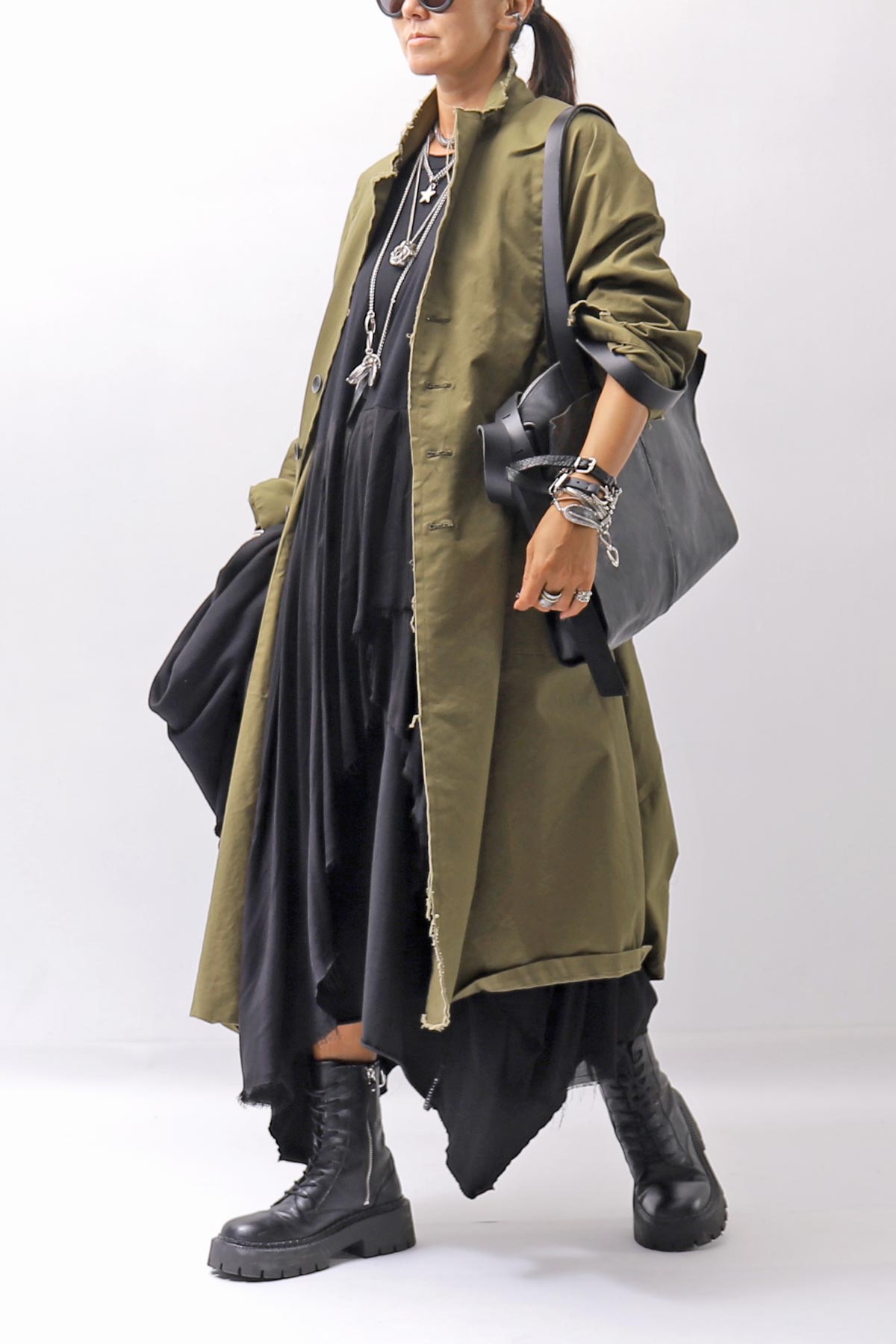 【studio b3】 ASYMMETRY TUNIC TOPS SHB2219_BLACK