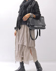 【studio b3】 ASYMMETRY LAYERED SKIRT MLB950_SAND OLD DYE