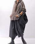 【studio b3】 UNISEX COATED LINEN＆BAMBOO BOX SARROUEL PANTS NB2123_BLACK