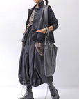 【RUNDHOLZ】 MULTIWAY LINEN COTTON SUSPENDER SKIRT PANTS 209 5311/03_BLACK