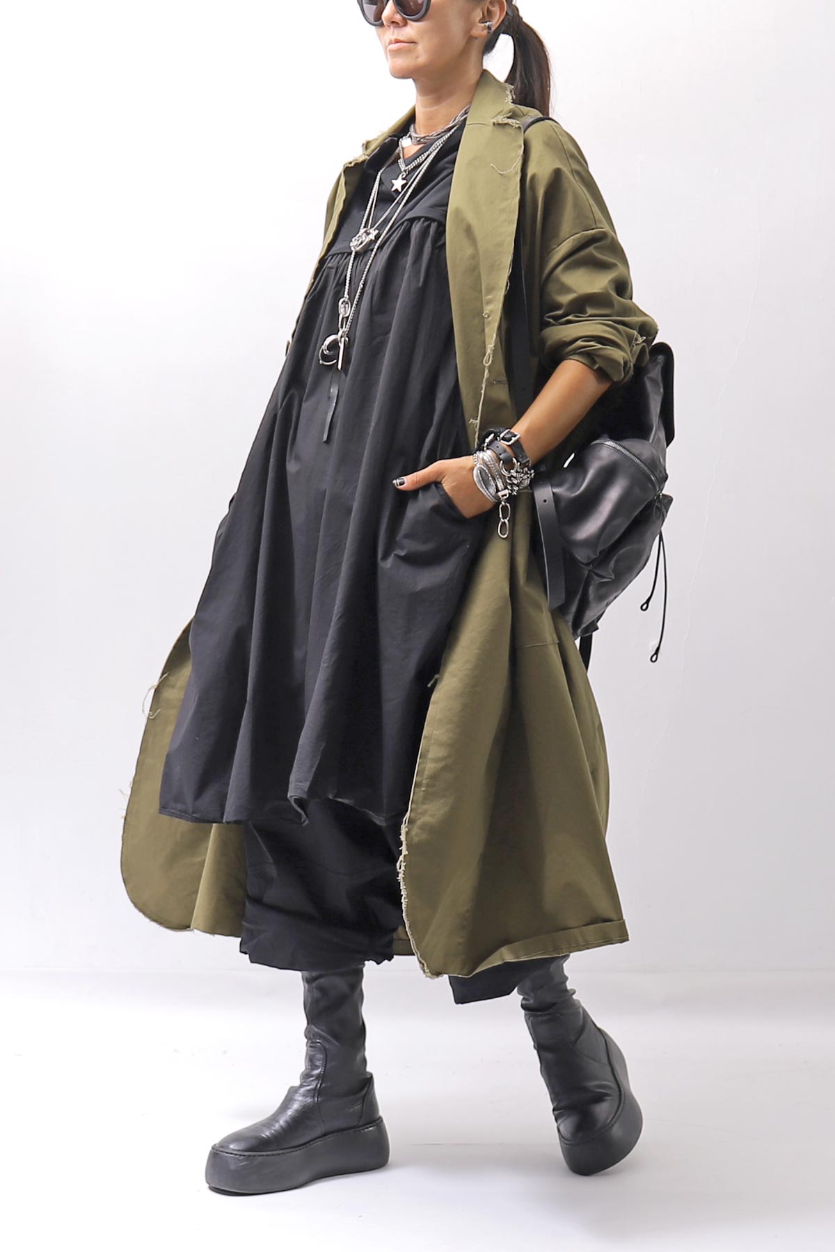 【RUNDHOLZ】 COTTON TUNIC DRESS_BLACK