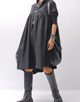 【RUNDHOLZ】 COTTON TUNIC DRESS_BLACK