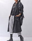 【studio b3】 UNSEX COTTON&SWEAT BOX SARROUEL PANTS RBB1974_PEARL OLD DYE