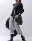 【studio b3】 UNSEX COTTON&SWEAT BOX SARROUEL PANTS RBB1974_PEARL OLD DYE