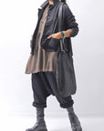 【studio b3】 UNSEX COTTON&SWEAT BOX SARROUEL PANTS RBB1974_BLACK