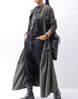 【RUNDHOLZ】 2WAY LIGHT SWEAT&NYLON LONG CARDIGAN DRESS 351 0924_JUNGLE
