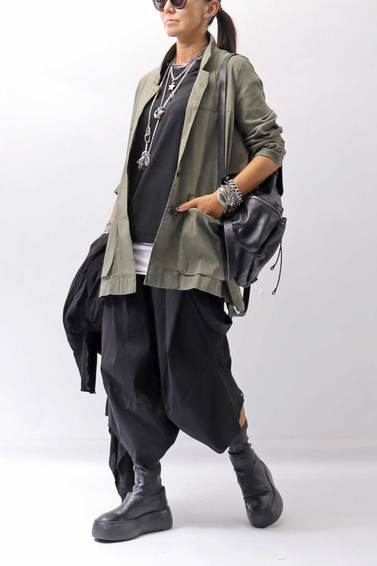 【Primordial is Primitive】 UNISEX STRETCH SHIRT BLOUSON 2026AL_MILITARY