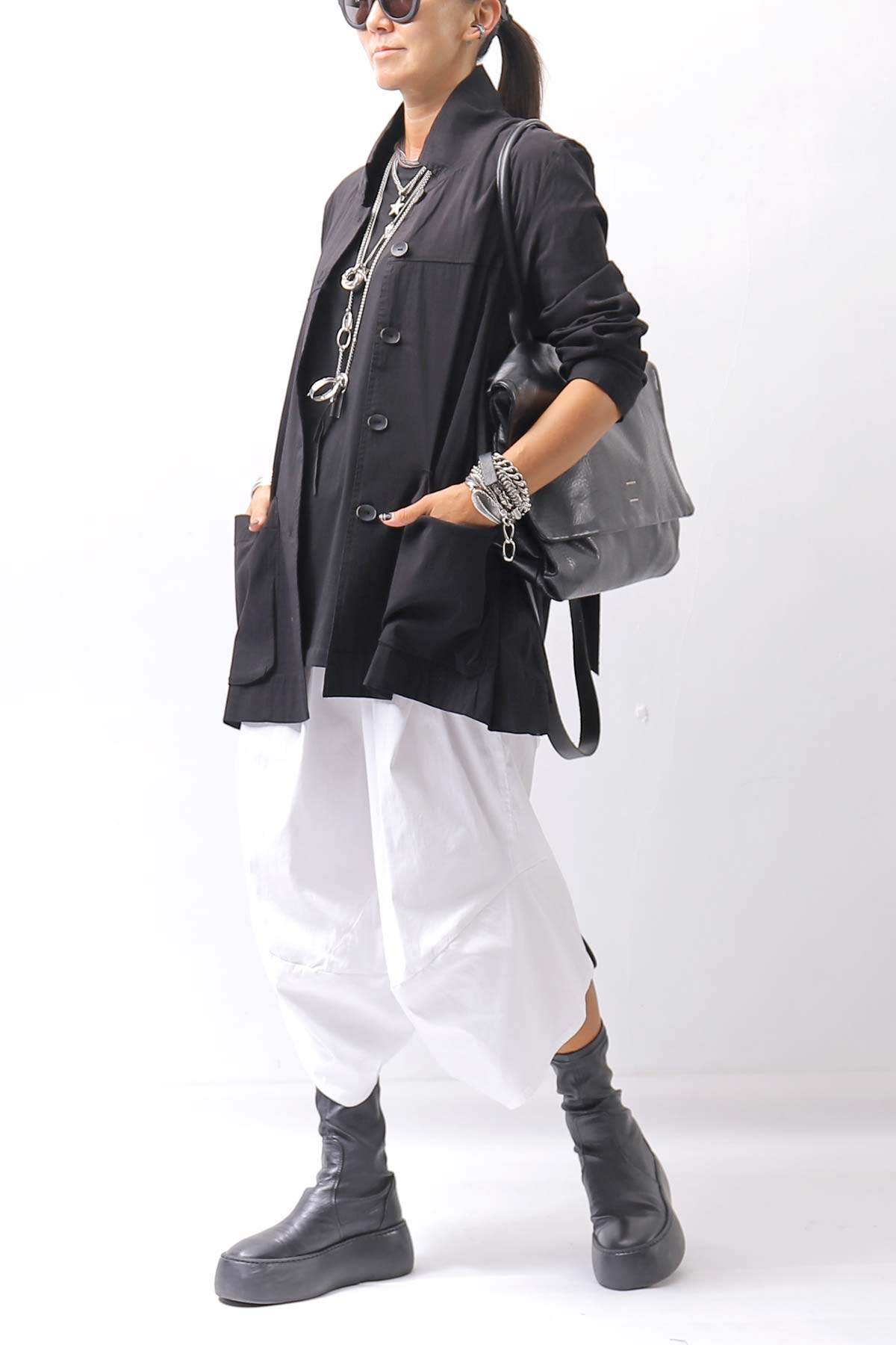 【Primordial is Primitive】 UNISEX STRETCH SHIRT BLOUSON 2026AL_BLACK