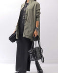 【Primordial is Primitive】 UNISEX STRETCH SHIRT BLOUSON 2026AL_MILITARY