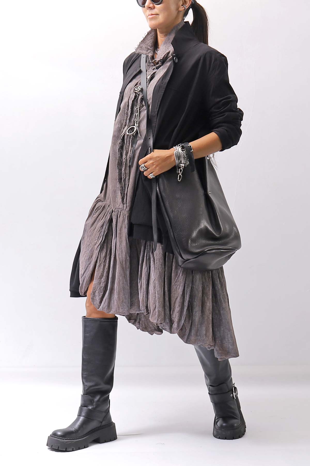 【Primordial is Primitive】 UNISEX STRETCH SHIRT BLOUSON 2026AL_BLACK