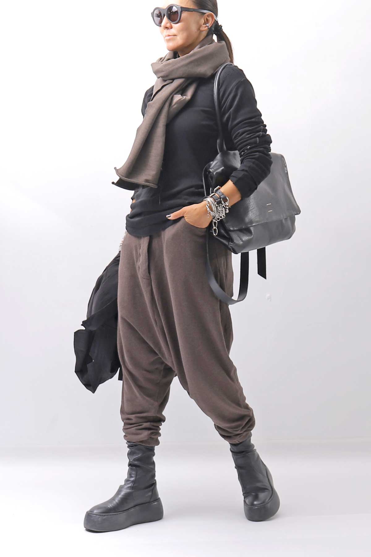 【studio b3】 UNISEX LIGHT SWEAT COTTON STOLE SHB M01_TRUFFLE OLD DYE