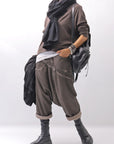 【studio b3】 UNISEX COTTON KNIT TOP & SNOOD SET SHB2268_TRUFFLE