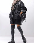 【AGL】 STRETCH LEATHER OVER-THE-KNEE HIGH BOOTS_BLACK