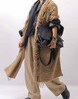 【RUNDHOLZ】 GRUNGE FRINGE SILK KNIT STOLE_DAKAR