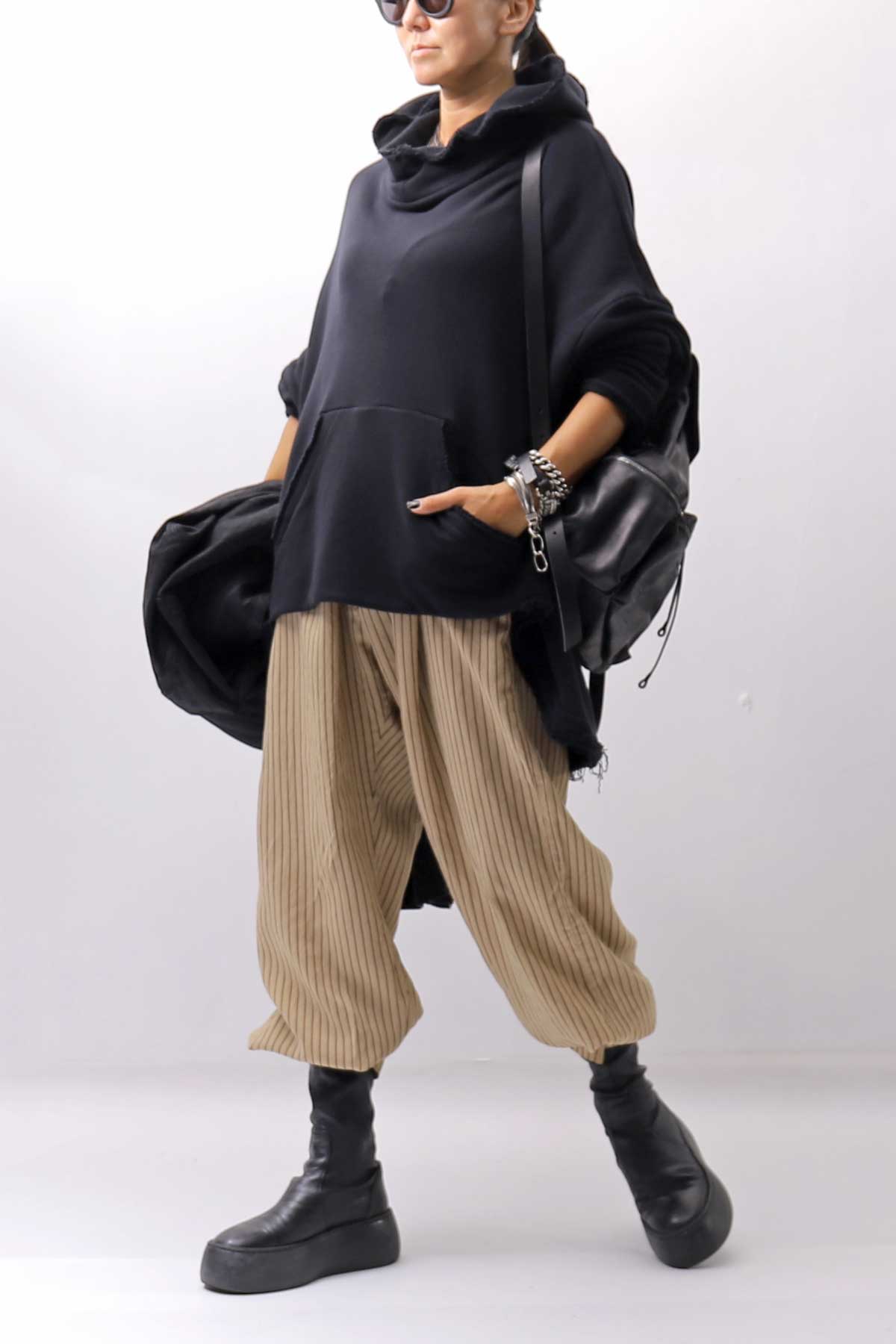 【RUNDHOLZ】 VINTAGE-DYED STRIPED WIDE PANTS_CLAY CLOUD STRIPE