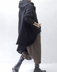 【studio b3】 BACK LAYERED SWEAT ZIP-UP HOODIE MPB1877_BLACK