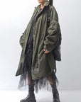 【PLÜ】 TULLE DENIM SKIRT PL10_BLACK