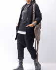 【studio b3】 UNISEX CRINKLED SOFT COTTON PANTS RBB1972_BLACK