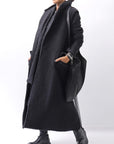【NOSTRASANTISSIMA】 UNISEX JACQUARD LONG CARDIGAN MW159_BLACK
