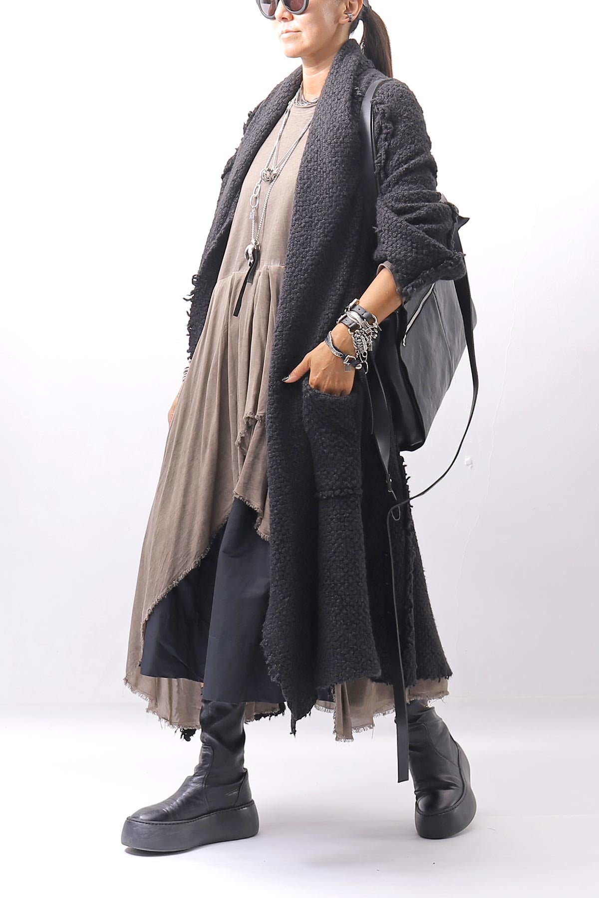 【PLÜ】 SHAPE MEMORY SKIRT PL09_BLACK