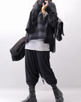【PLÜ】 COTTON LIGHT SWEAT BALLOON SHORT TOP PL14_WIDE STRIPE