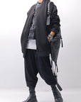 【PLÜ】 UNISEX OVERSIZED COTTON NEOPRENE BOMBER JACKET PL10_BLACK