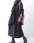 【NOSTRASANTISSIMA】 FRONT BALLOON SKIRT G145_BLACK