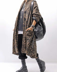 【RUNDHOLZ】 OVERSIZED ECO-FUR SHORT HAIR LEOPARD COAT_LEO JACQUARD